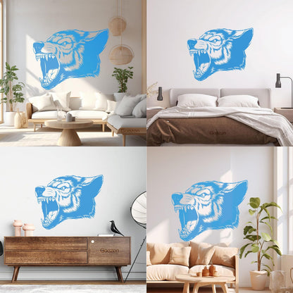 Vinyl Wall Stickers Aggressive Wolf Head Predator Animal Removable Without Leaving Glue