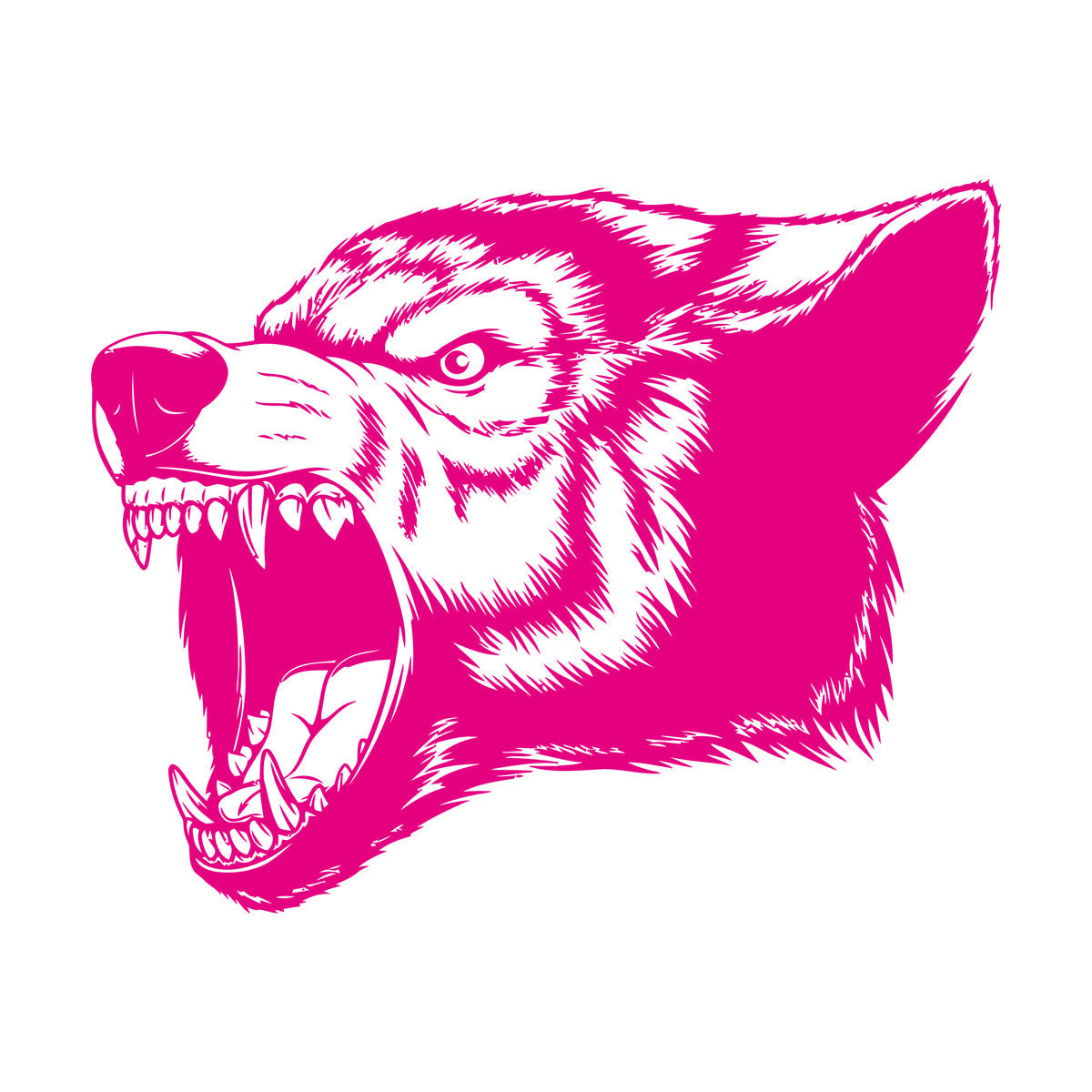 Vinyl Wall Stickers Aggressive Wolf Head Predator Animal Removable Without Leaving Glue