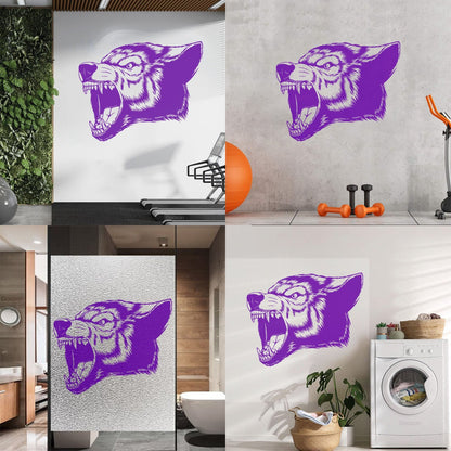 Vinyl Wall Stickers Aggressive Wolf Head Predator Animal Removable Without Leaving Glue