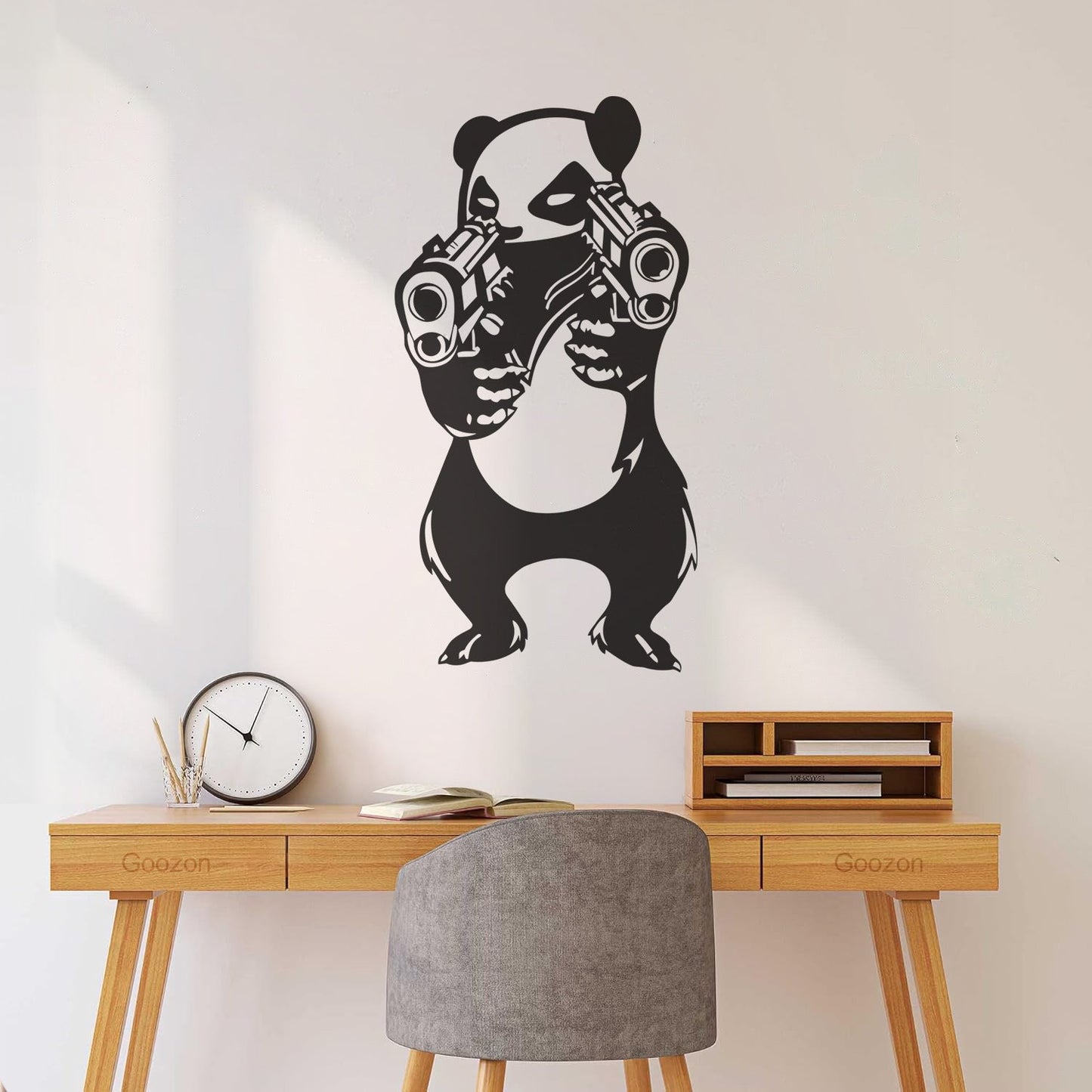 Wall Decals Pvc Angry Criminal Panda Asian Bear Funny Animal Kids Wall Beautification
