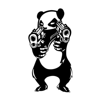 Wall Decals Pvc Angry Criminal Panda Asian Bear Funny Animal Kids Wall Beautification