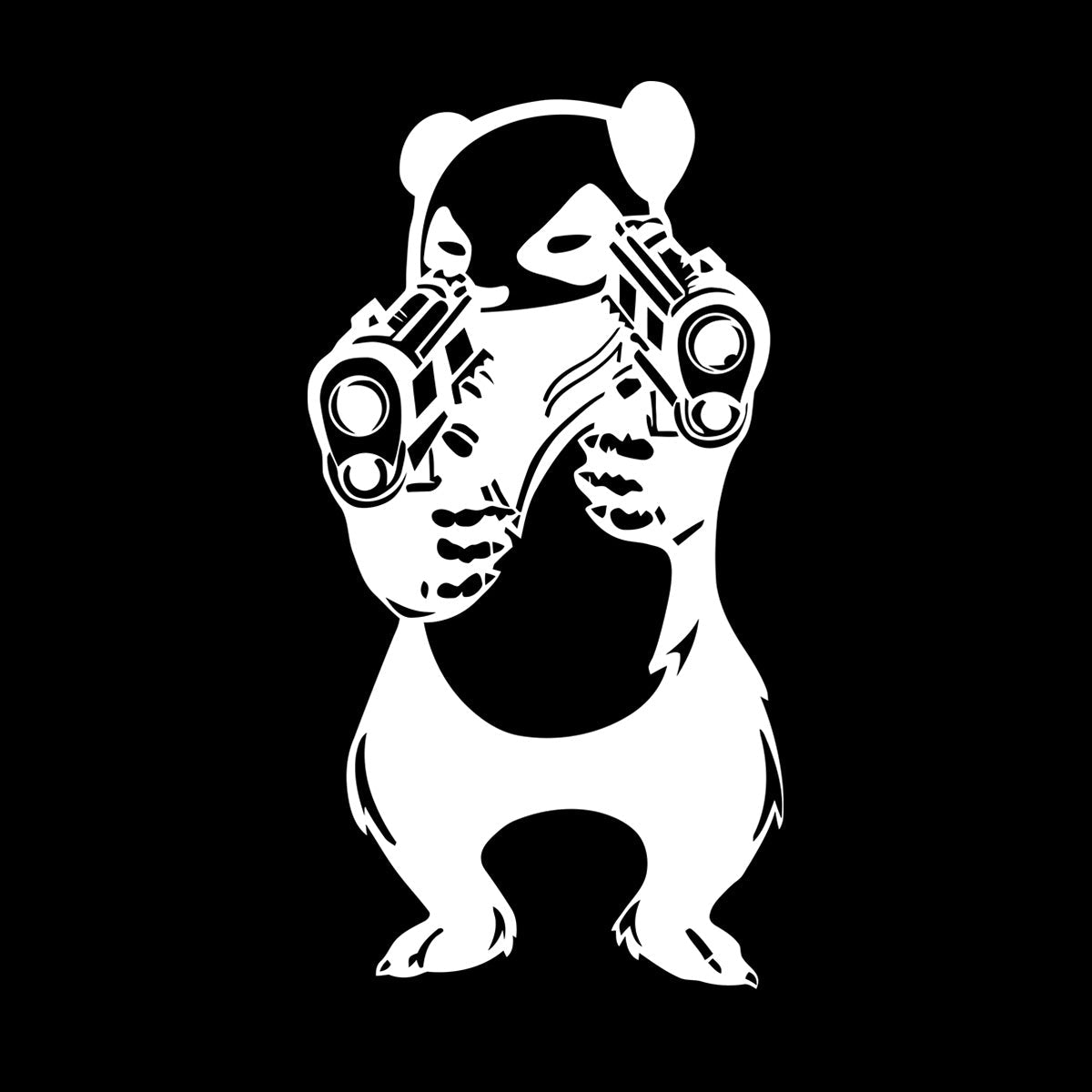 Wall Decals Pvc Angry Criminal Panda Asian Bear Funny Animal Kids Wall Beautification