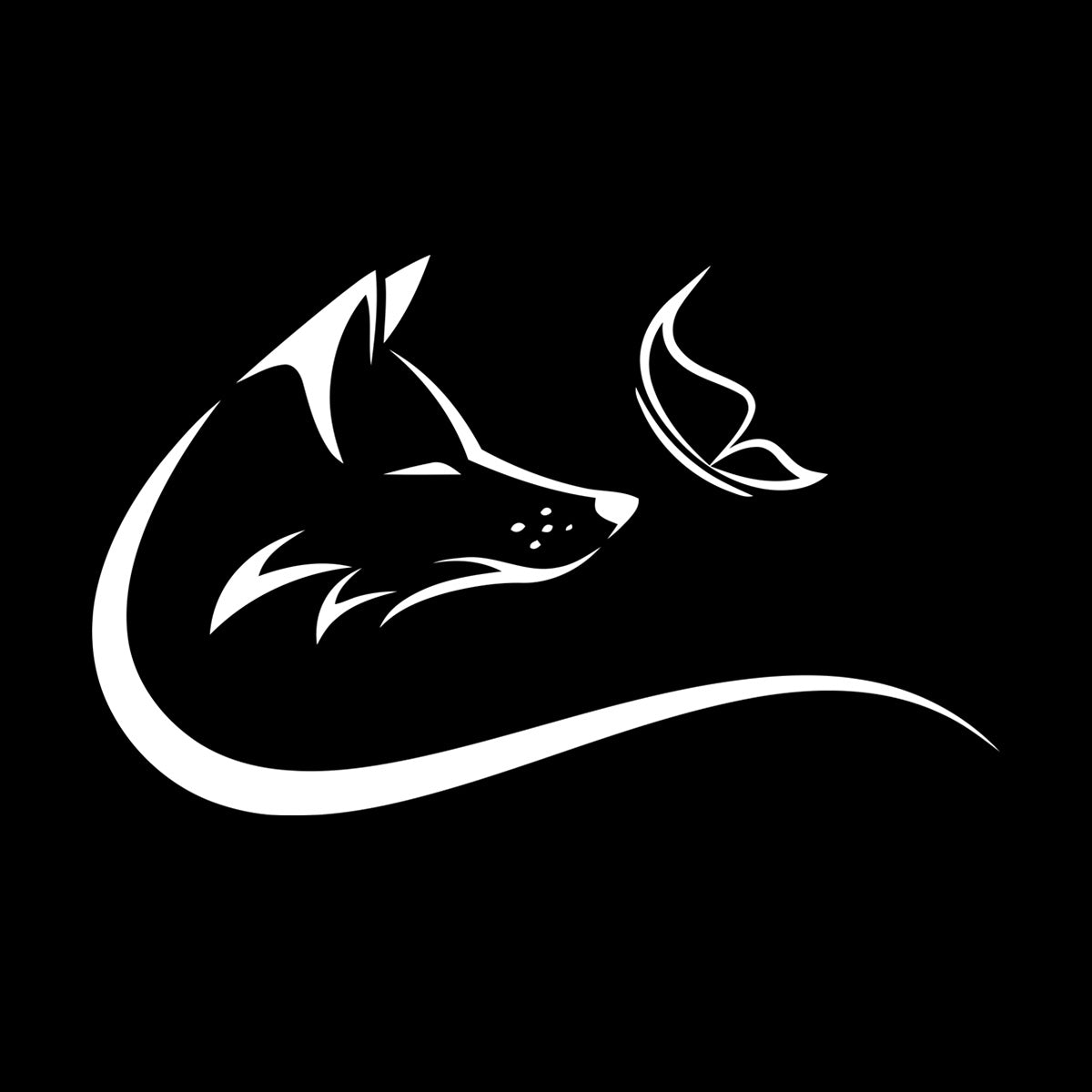 Lettering Decals Animal Butterfly Fox Head Predator It Won'T Fall Off