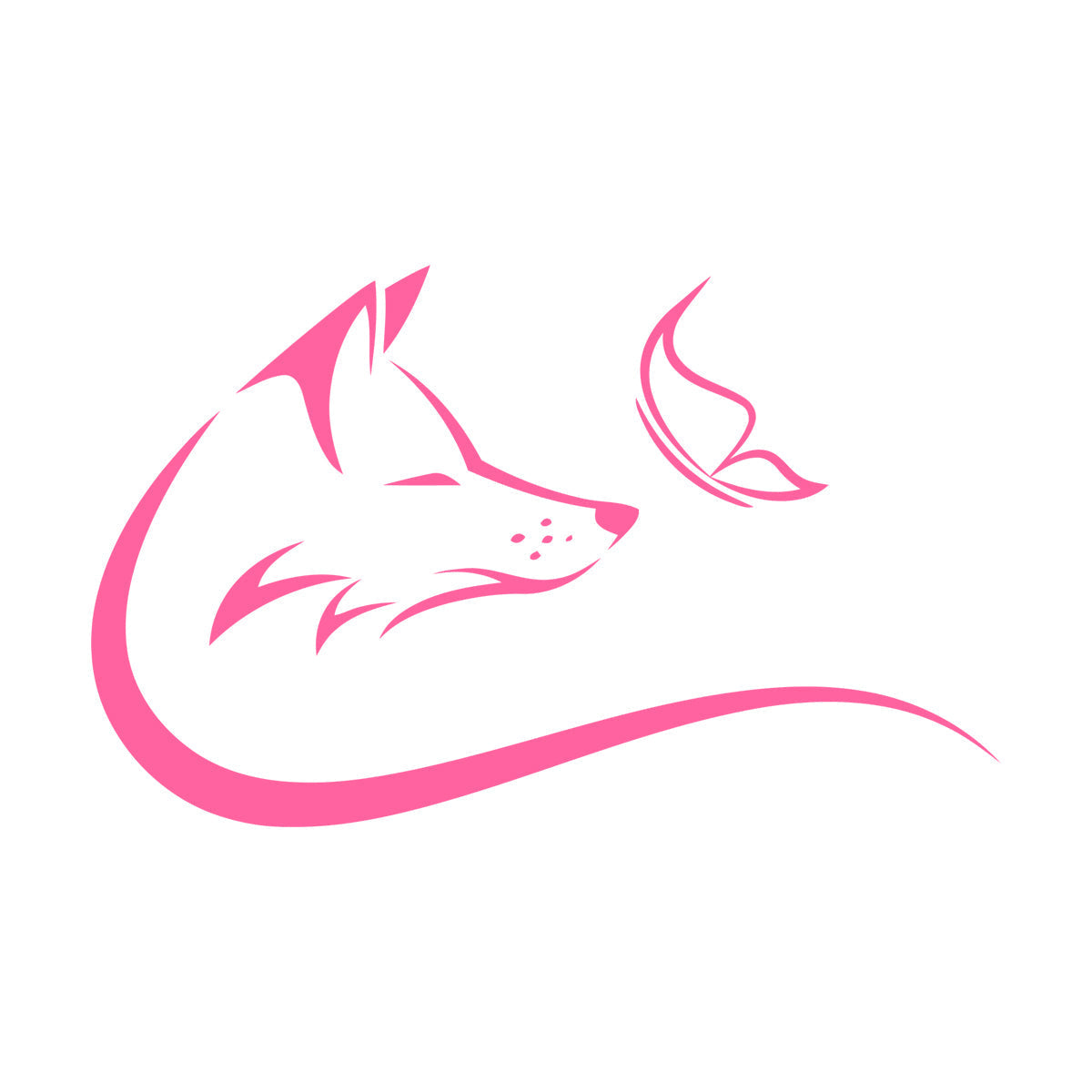 Lettering Decals Animal Butterfly Fox Head Predator It Won'T Fall Off