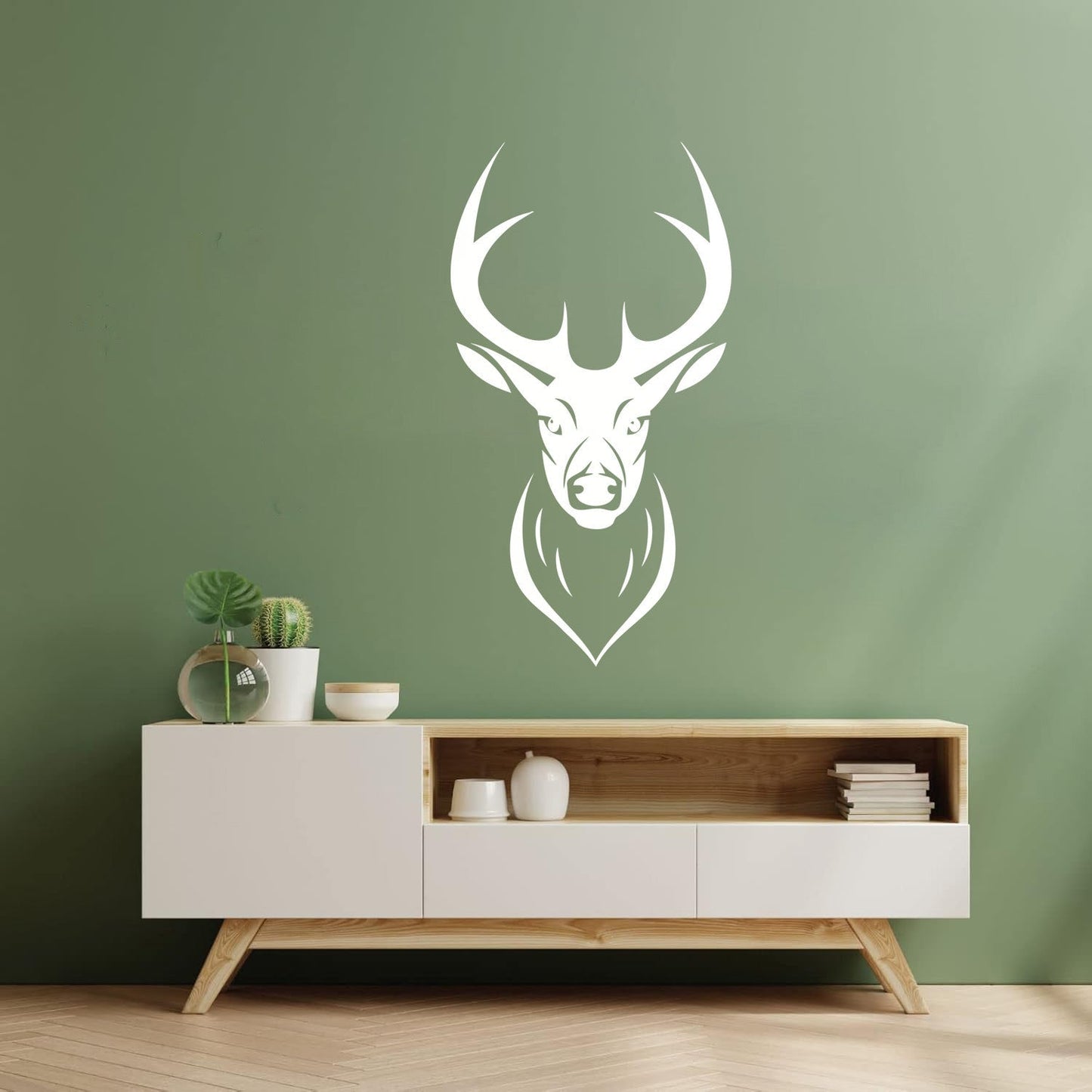 Vinyl Wall Stickers Animal Deer Horn Hunter Shop Wall Beautification