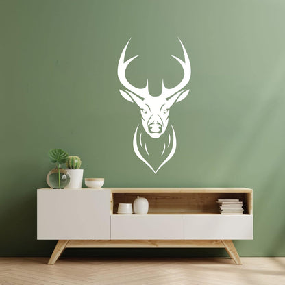 Vinyl Wall Stickers Animal Deer Horn Hunter Shop Wall Beautification