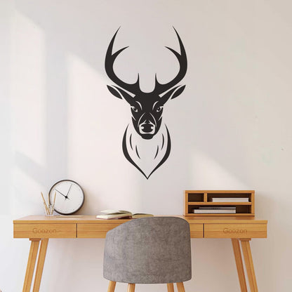 Vinyl Wall Stickers Animal Deer Horn Hunter Shop Wall Beautification