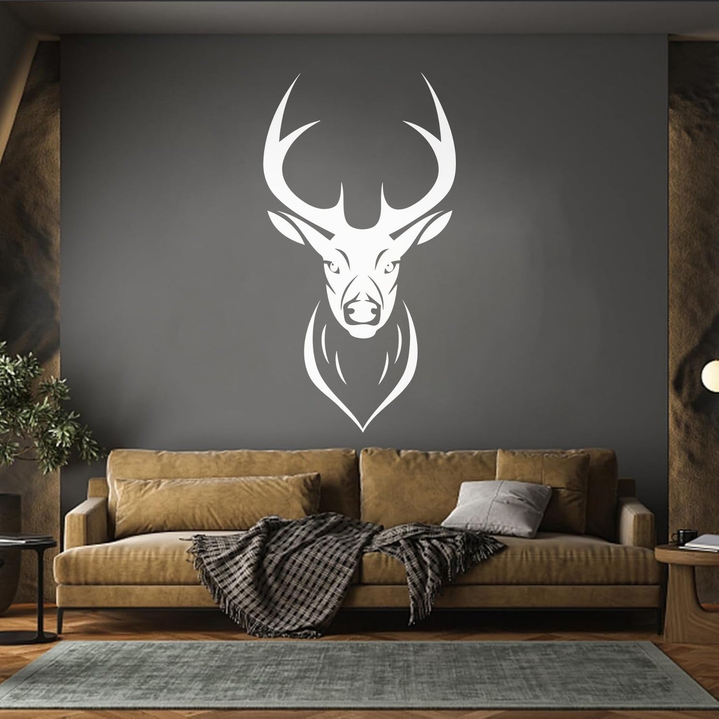 Vinyl Wall Stickers Animal Deer Horn Hunter Shop Wall Beautification