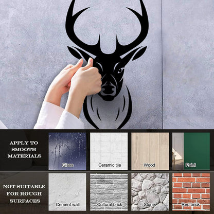 Vinyl Wall Stickers Animal Deer Horn Hunter Shop Wall Beautification