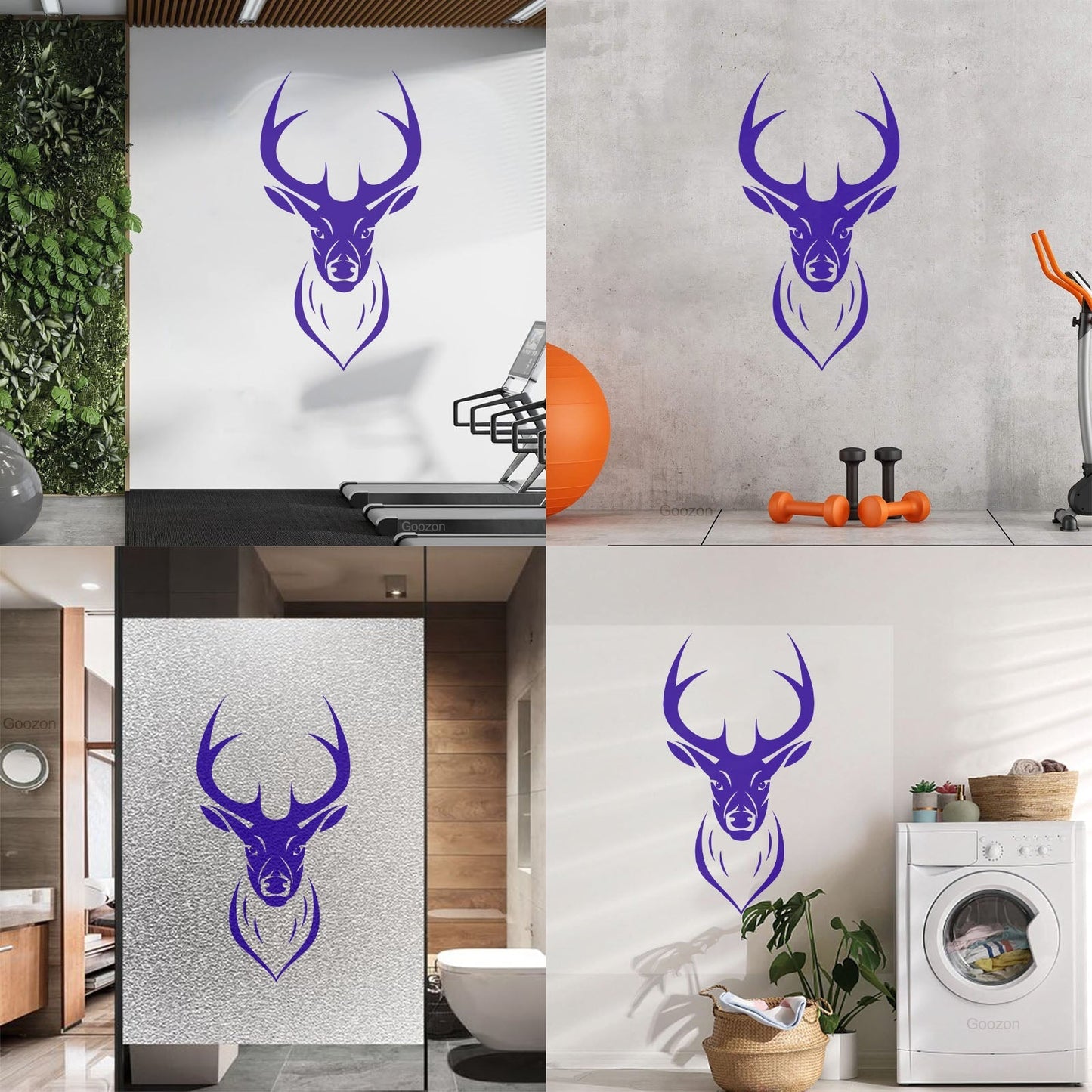 Vinyl Wall Stickers Animal Deer Horn Hunter Shop Wall Beautification
