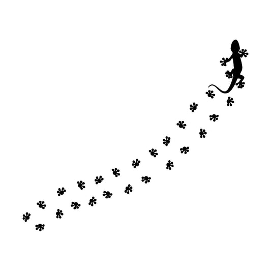 Wall Decals Paster Paper Animal Lizard Salamander Pet Shop Tracks It Won'T Fall Off
