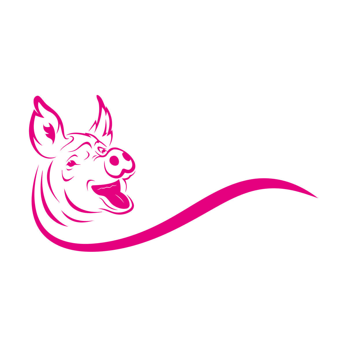 Lettering Decals Animals Farm Silhouette Head Cute Piglet Multi Color Selection