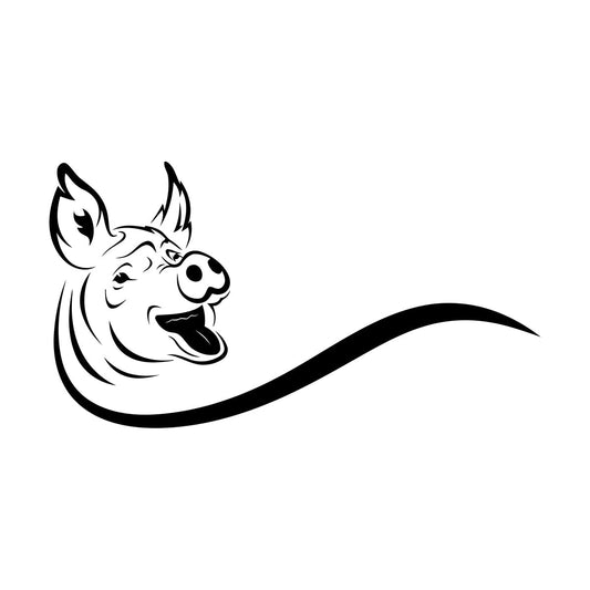Lettering Decals Animals Farm Silhouette Head Cute Piglet Multi Color Selection