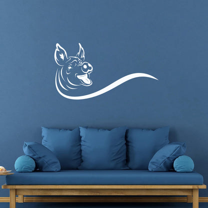 Lettering Decals Animals Farm Silhouette Head Cute Piglet Multi Color Selection