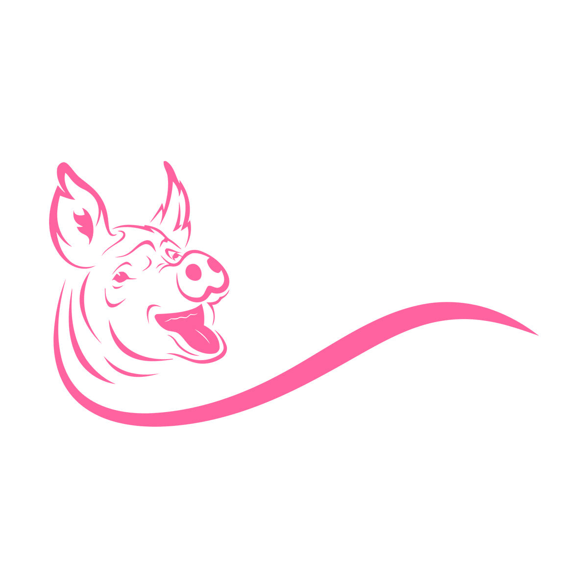 Lettering Decals Animals Farm Silhouette Head Cute Piglet Multi Color Selection