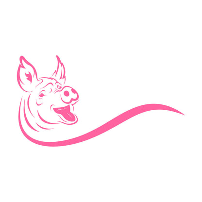 Lettering Decals Animals Farm Silhouette Head Cute Piglet Multi Color Selection