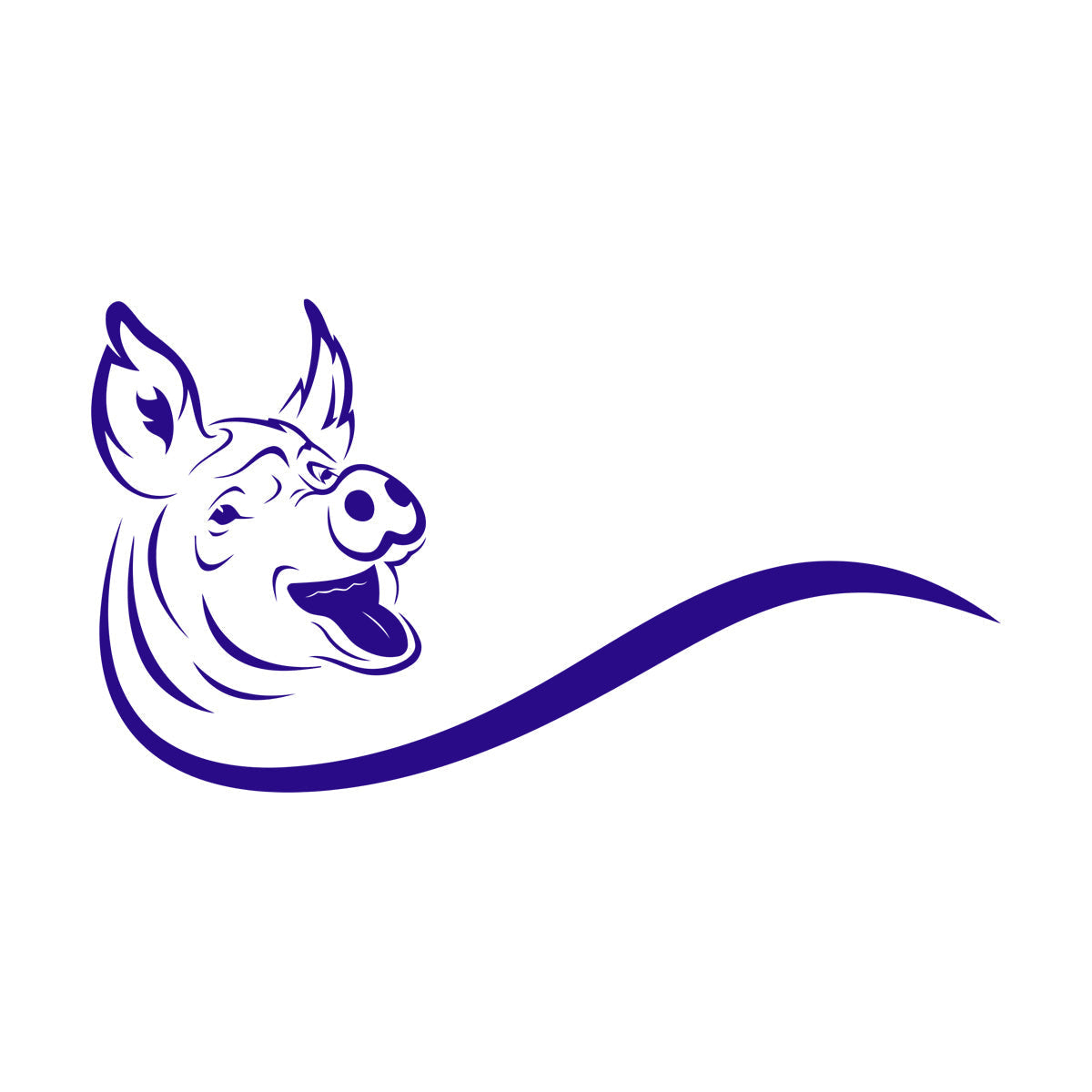 Lettering Decals Animals Farm Silhouette Head Cute Piglet Multi Color Selection