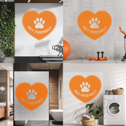 Vinyl Wall Decals Pet Friendly Animals Love Heart Paw Print It Won'T Fall Off