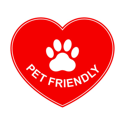 Vinyl Wall Decals Pet Friendly Animals Love Heart Paw Print It Won'T Fall Off
