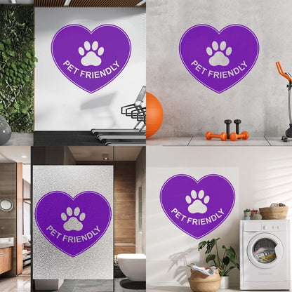 Vinyl Wall Decals Pet Friendly Animals Love Heart Paw Print It Won'T Fall Off