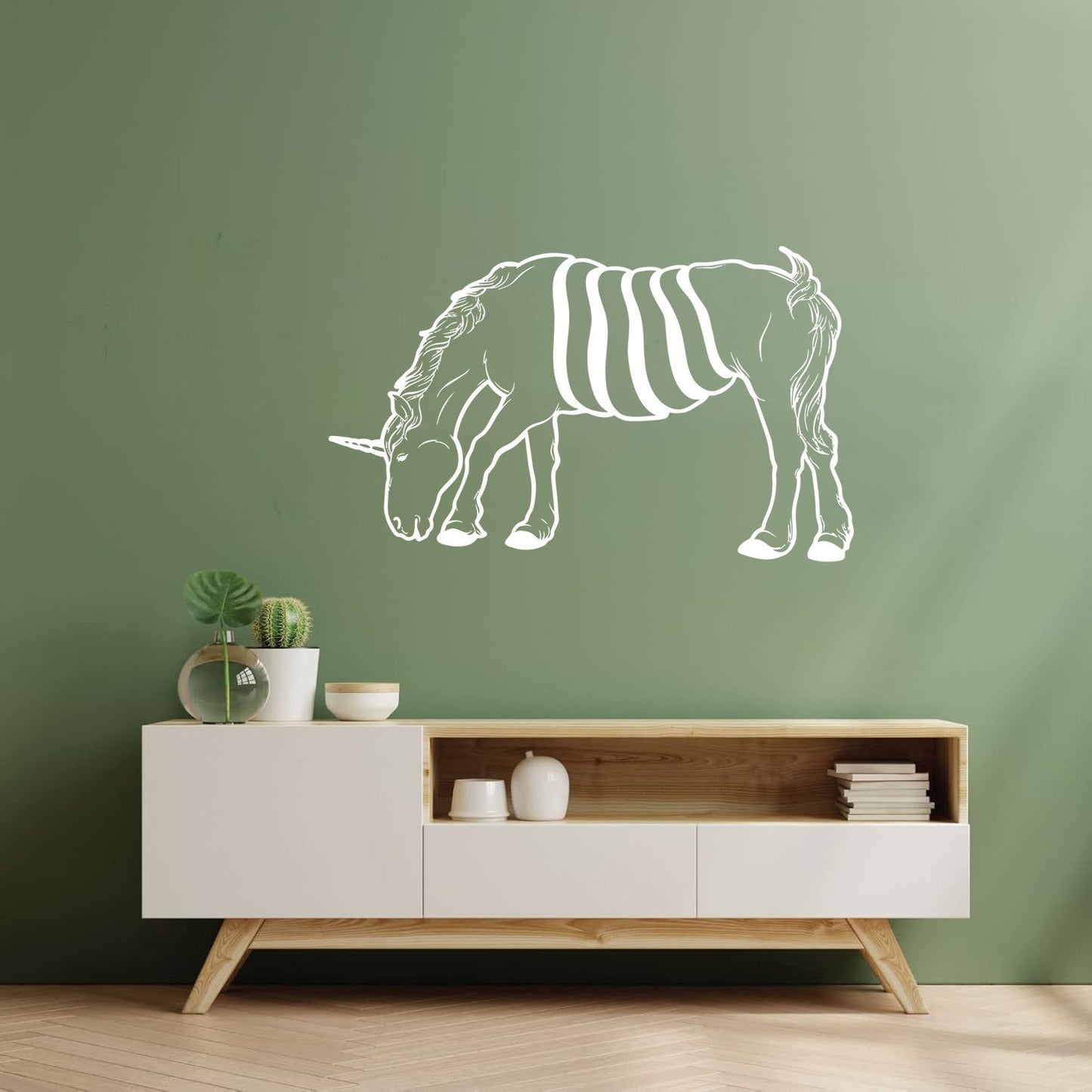 Fine Carving Stickers Animal Unicorn Pony Fairy Tale Car Body Decoration