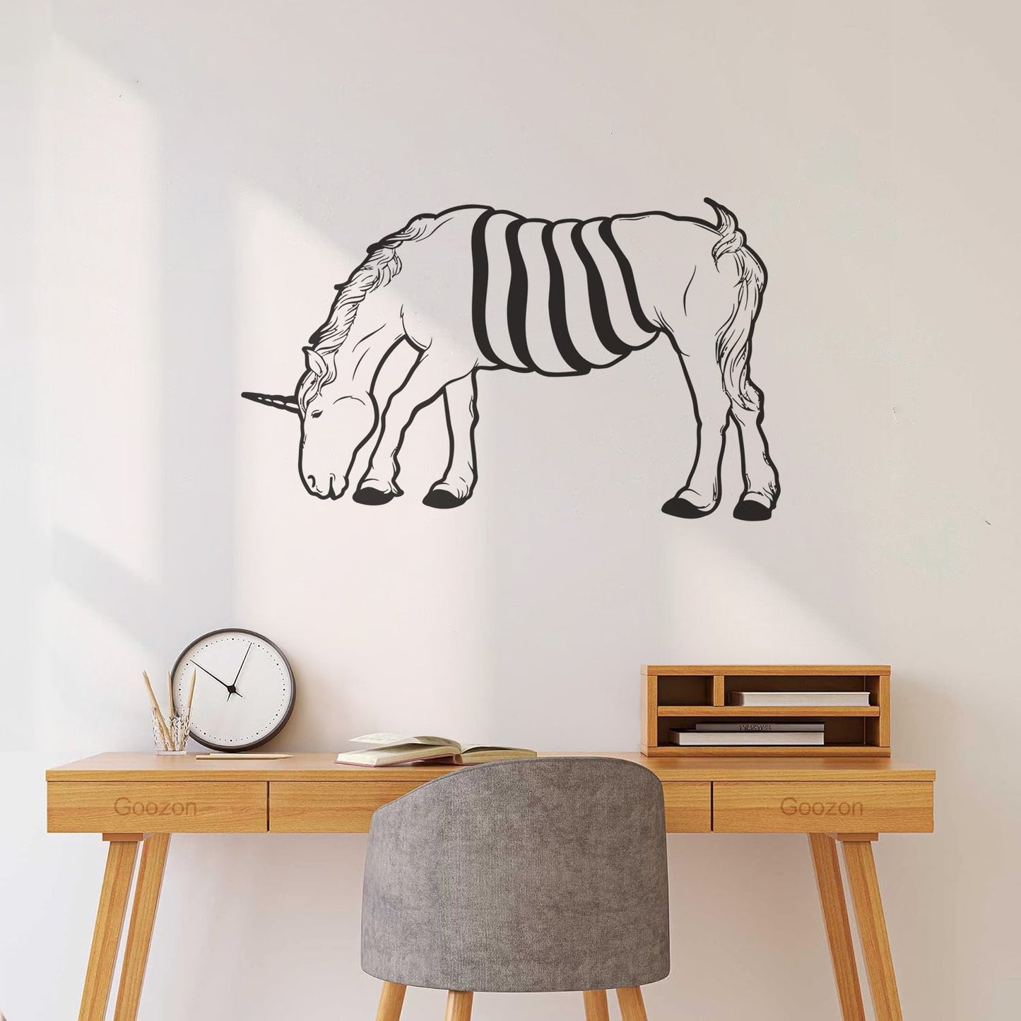 Fine Carving Stickers Animal Unicorn Pony Fairy Tale Car Body Decoration