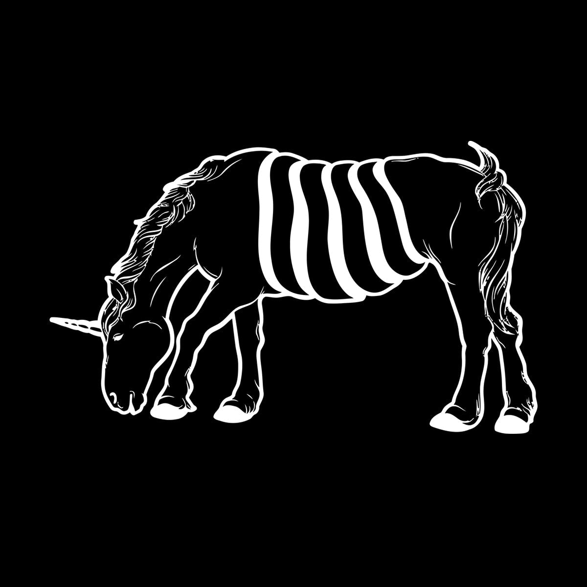 Fine Carving Stickers Animal Unicorn Pony Fairy Tale Car Body Decoration