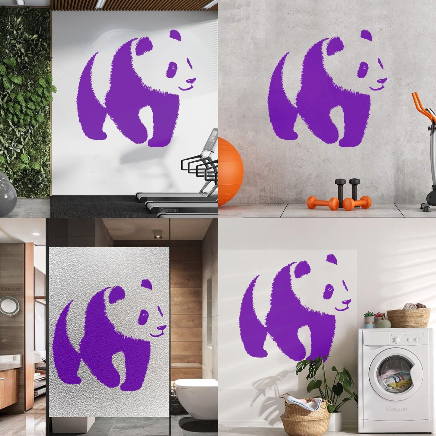 Baby Panda Asian Bear Animal Zoo Fine Carving Stickers Can Modify And Add Information