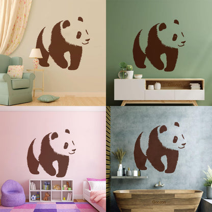 Baby Panda Asian Bear Animal Zoo Fine Carving Stickers Can Modify And Add Information