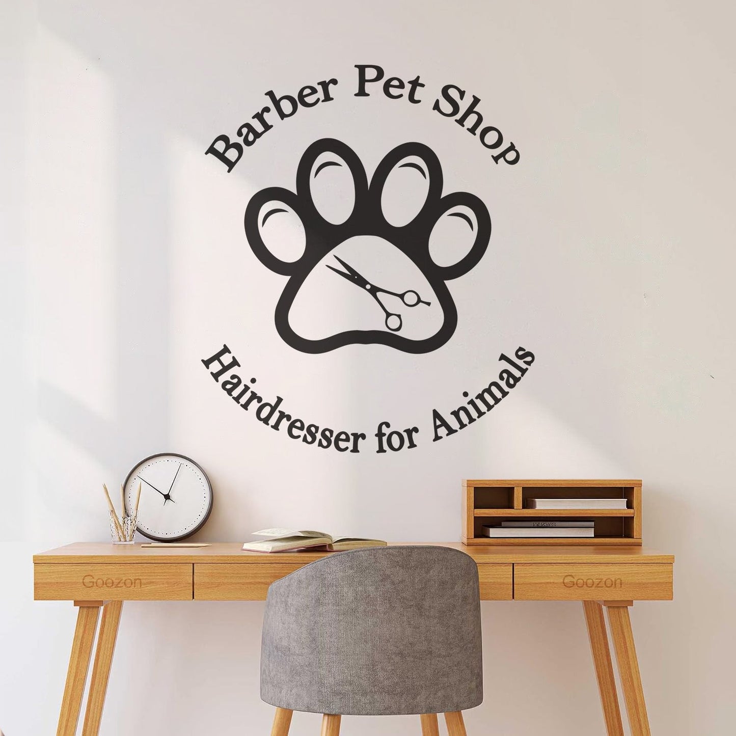 Vinyl Art Sticker Barber Pet Shop Haircut Salon Hairdresser Animal Car Body Decoration