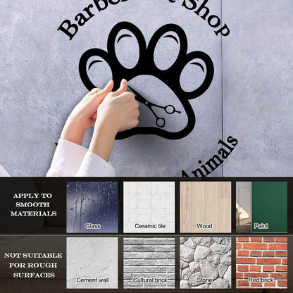 Vinyl Art Sticker Barber Pet Shop Haircut Salon Hairdresser Animal Car Body Decoration