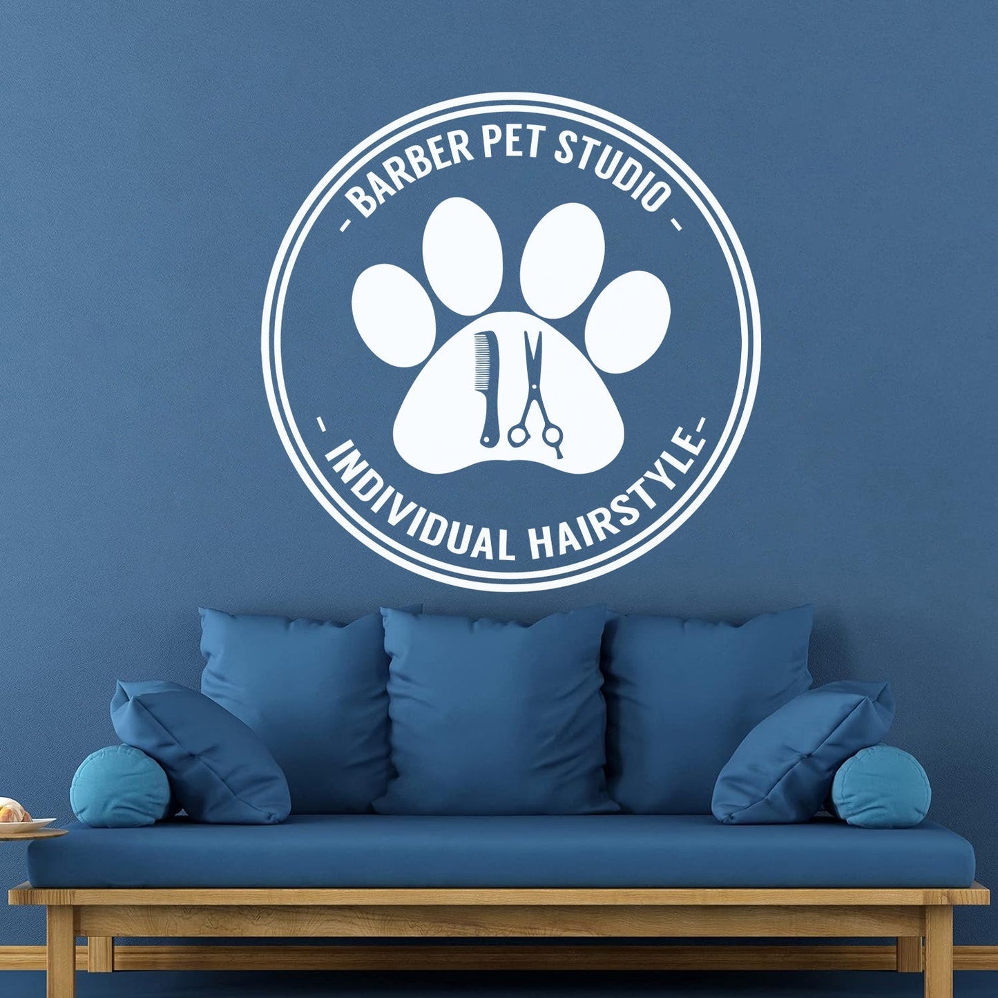 Engraving Stickers Barber Pet Studio Individual Hairstyle Home Animals Window Decals