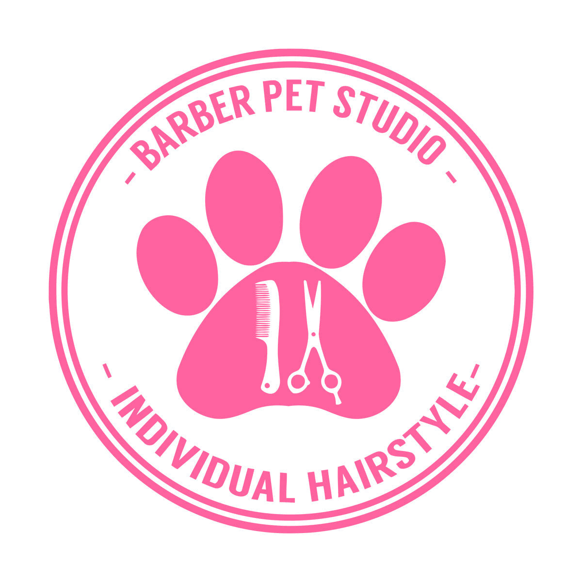 Engraving Stickers Barber Pet Studio Individual Hairstyle Home Animals Window Decals