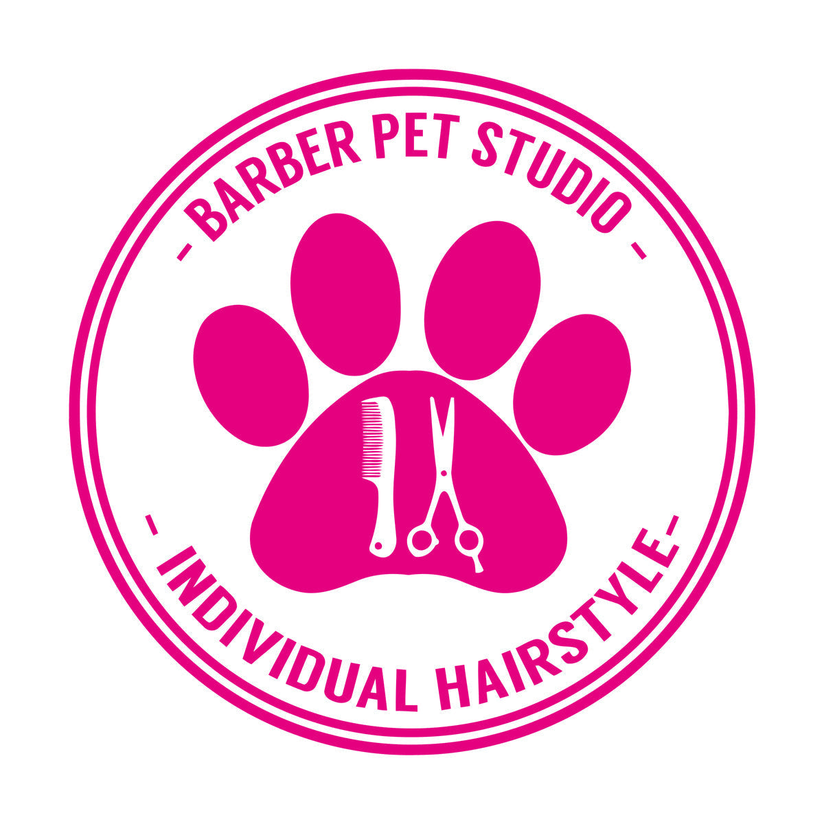 Engraving Stickers Barber Pet Studio Individual Hairstyle Home Animals Window Decals