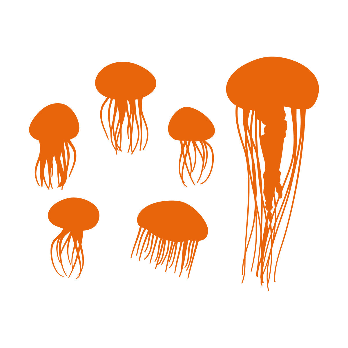 Bathroom Jellyfish Nautical Animals Beach Style Wall Decals Do Not Damage The Wall Surface