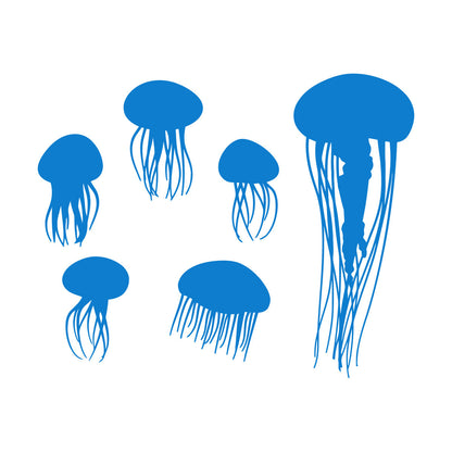 Bathroom Jellyfish Nautical Animals Beach Style Wall Decals Do Not Damage The Wall Surface