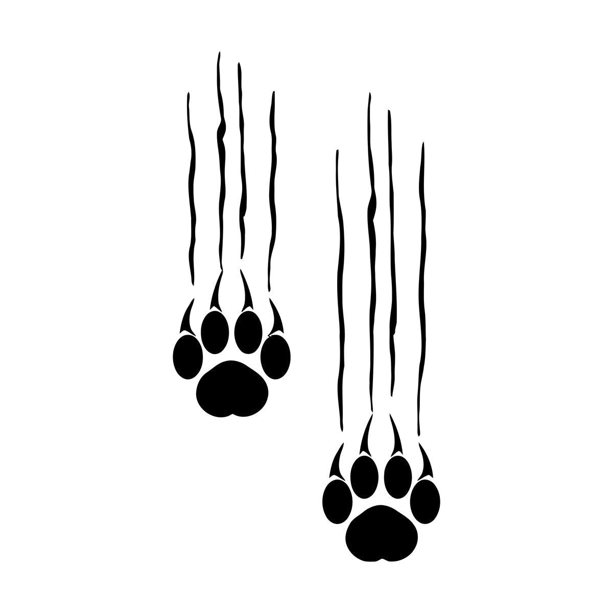 Bear Footprints Paws Predator Animal Claws Wall Stickers It Won'T Fall Off