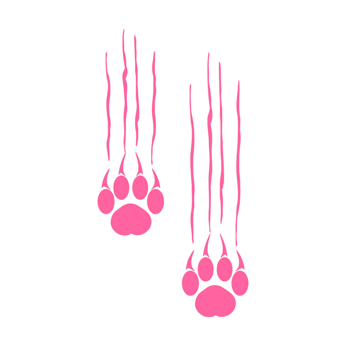 Bear Footprints Paws Predator Animal Claws Wall Stickers It Won'T Fall Off