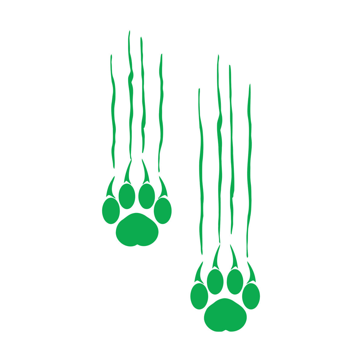 Bear Footprints Paws Predator Animal Claws Wall Stickers It Won'T Fall Off