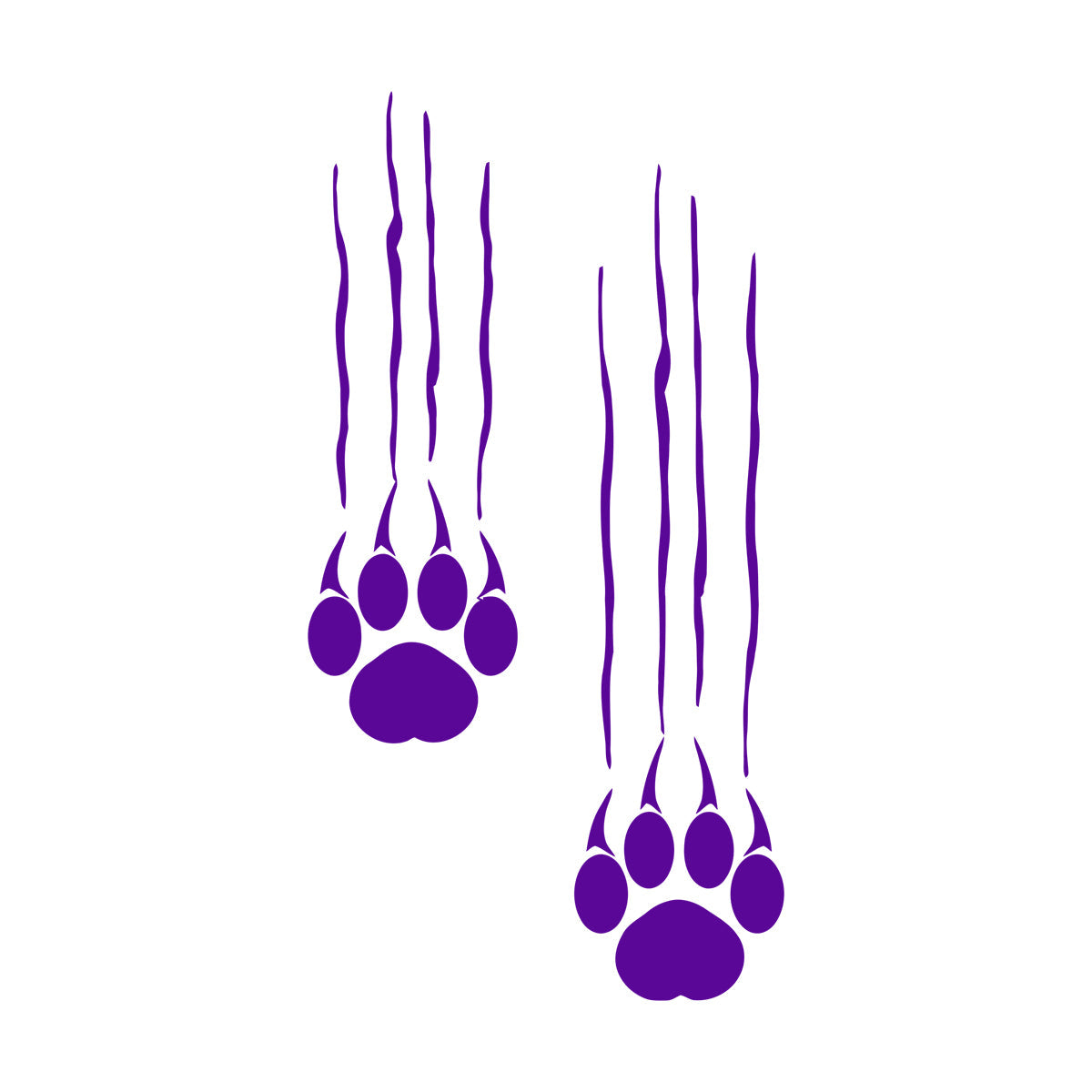 Bear Footprints Paws Predator Animal Claws Wall Stickers It Won'T Fall Off