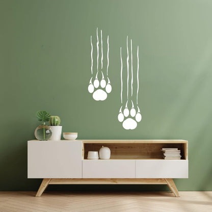 Bear Footprints Paws Predator Animal Claws Wall Stickers It Won'T Fall Off