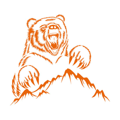 Fine Carving Decals Bear Grizzly Animal Urban Animal Mountains Personalized Customization