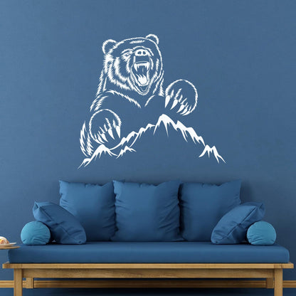Fine Carving Decals Bear Grizzly Animal Urban Animal Mountains Personalized Customization