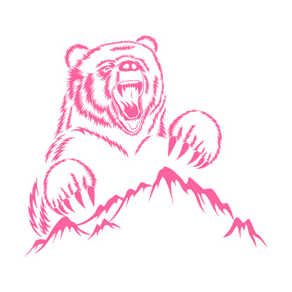 Fine Carving Decals Bear Grizzly Animal Urban Animal Mountains Personalized Customization