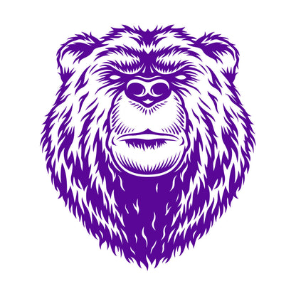 Engraving Stickers Bear Head Aggressive Wild Animal Predator Art Decoration