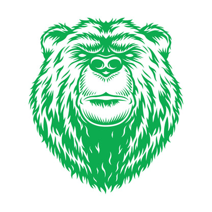 Engraving Stickers Bear Head Aggressive Wild Animal Predator Art Decoration
