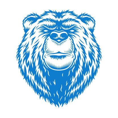 Engraving Stickers Bear Head Aggressive Wild Animal Predator Art Decoration