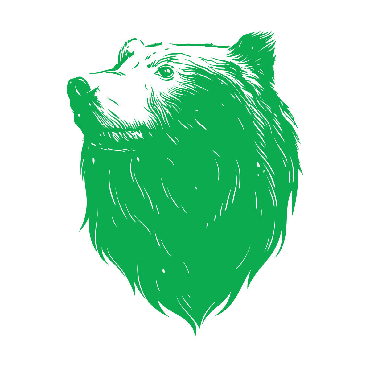 Wall Decals Pvc Bear Head Grizzly Wild Animal Urban Car Body Decoration