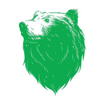 Wall Decals Pvc Bear Head Grizzly Wild Animal Urban Car Body Decoration