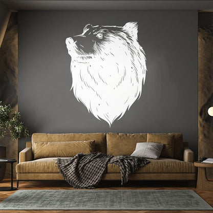 Wall Decals Pvc Bear Head Grizzly Wild Animal Urban Car Body Decoration